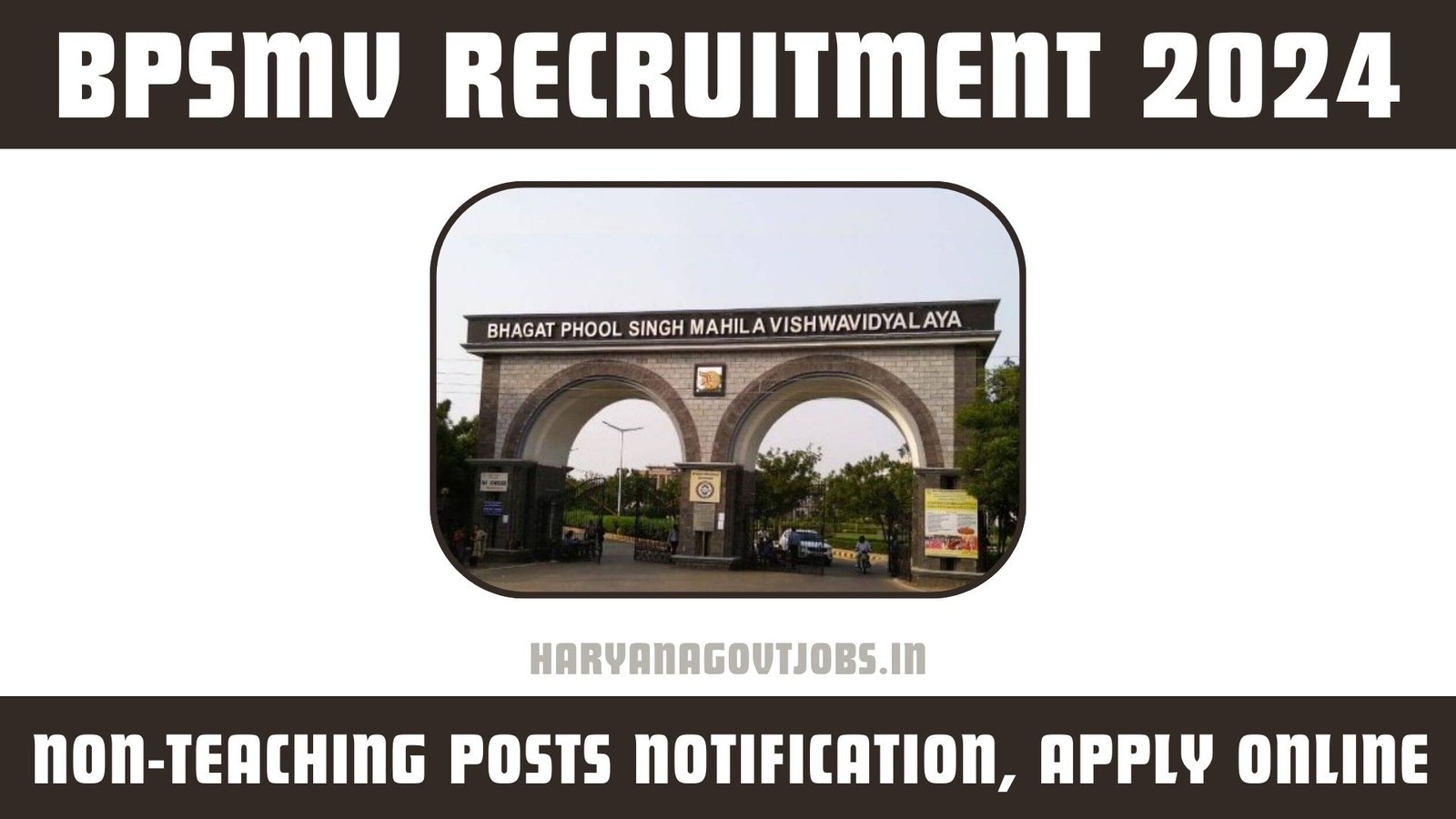 BPSMV Recruitment 2024 Non-Teaching Posts Notification Out, Apply Online