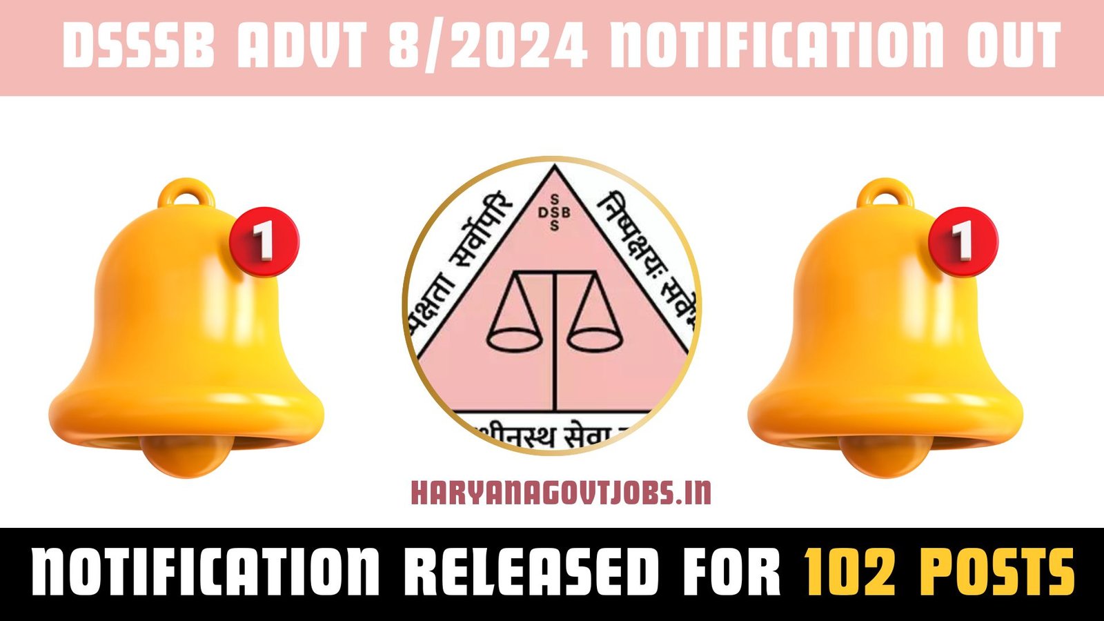 DSSSB Advt 8/2024 Notification Out for Peon, Process Server Posts, Apply Online