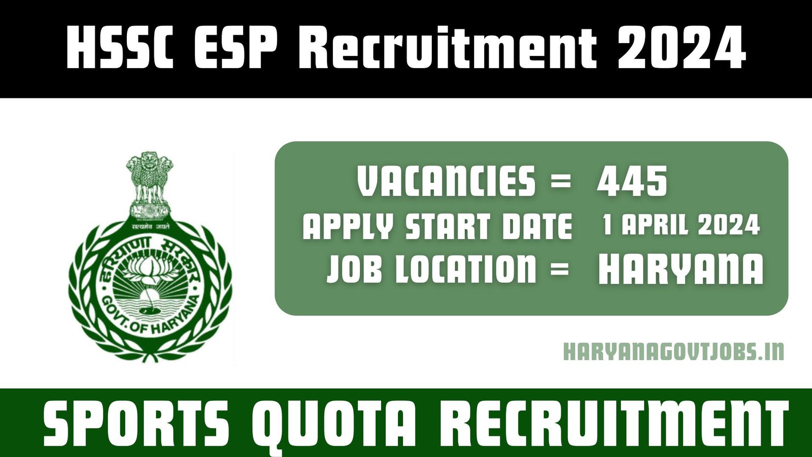 HSSC ESP Recruitment 2024 Overview