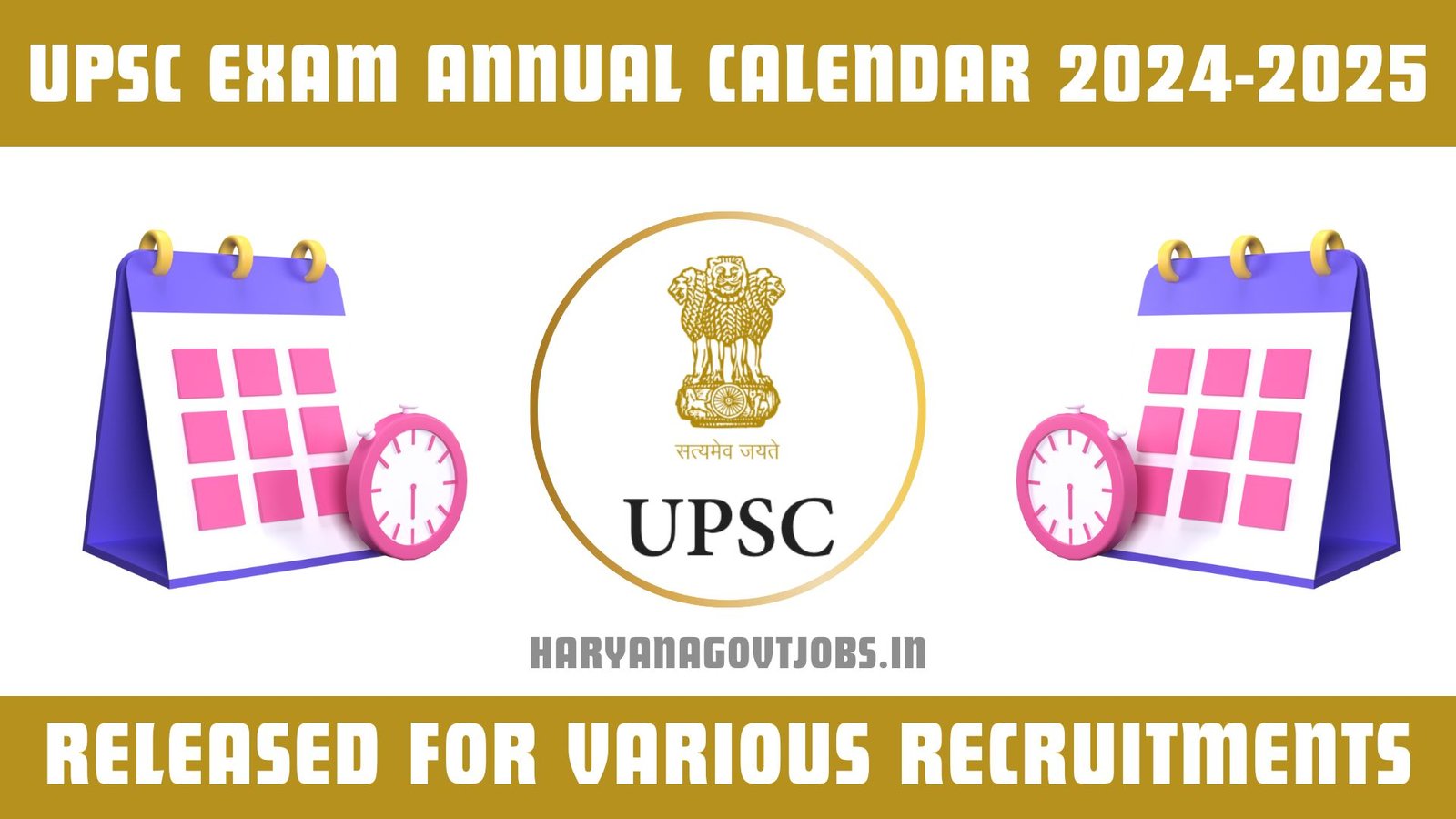 UPSC Exam Annual Calendar 2025