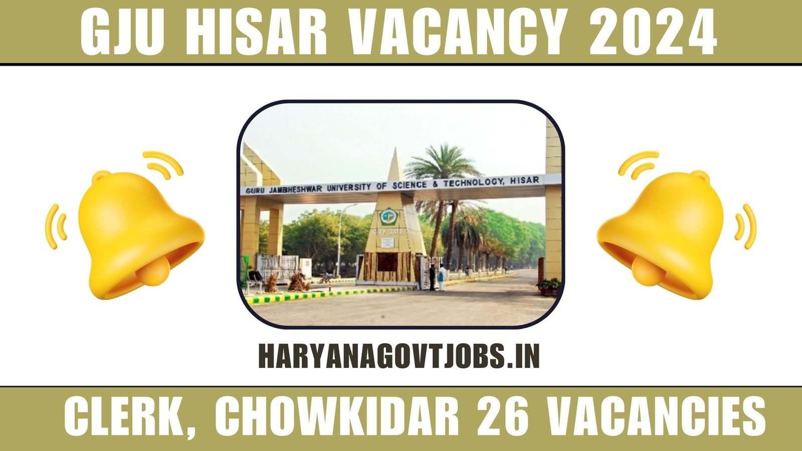 GJU Hisar Recruitment 2024 Short Information